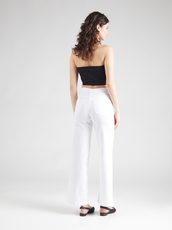 ONLY ONLY Wide Leg Jeans 'ONLMadison Blush' in White Denim Kostenlose Rückgabe