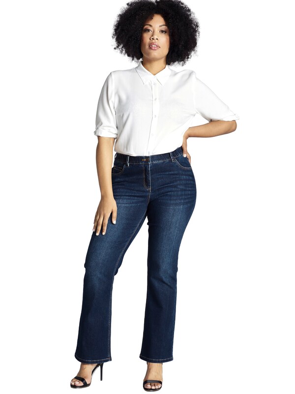 Ulla Popken Ulla Popken Bootcut Jeans in Dunkelblau Bis zu 55% Rabatt