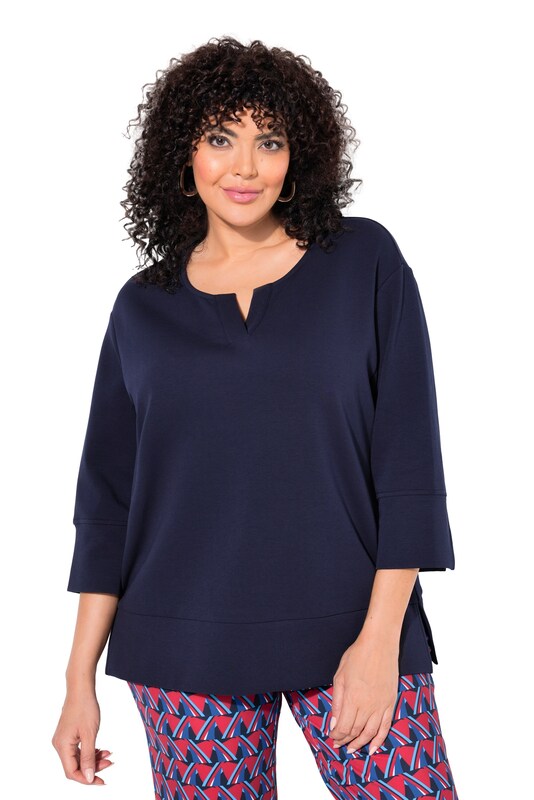 Ulla Popken Ulla Popken Sweatshirt 'Punto' in Marine Speichern exportieren