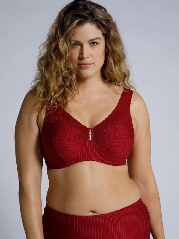 Ulla Popken Ulla Popken Minimizer BH 'Kelly' in Karminrot Black Friday Preise