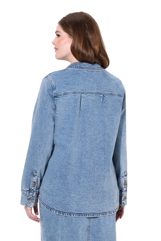 Ulla Popken Ulla Popken Jacke (GOTS) in Blue Denim 50% Rabatt für begrenzte Zeit