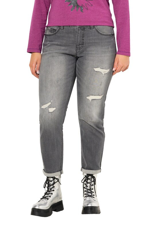 Ulla Popken Ulla Popken Wide Leg Jeans in Grau Outlet