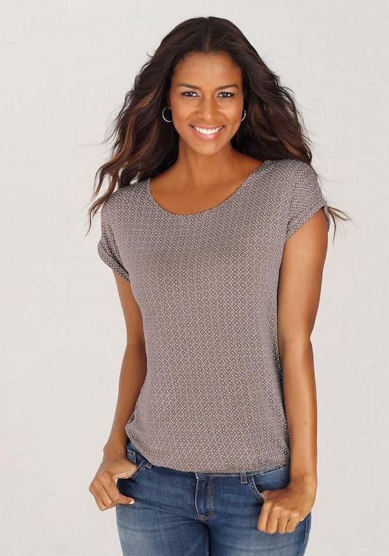 LASCANA LASCANA T-Shirts in Taupe Schwarz Fabrik Onlineshop