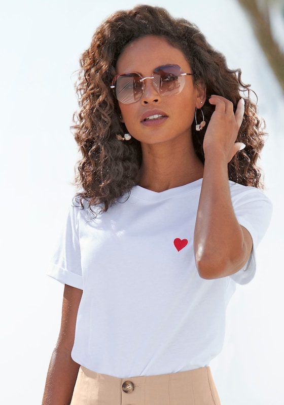 LASCANA LASCANA T-Shirt in Weiß Muttertagsangebot