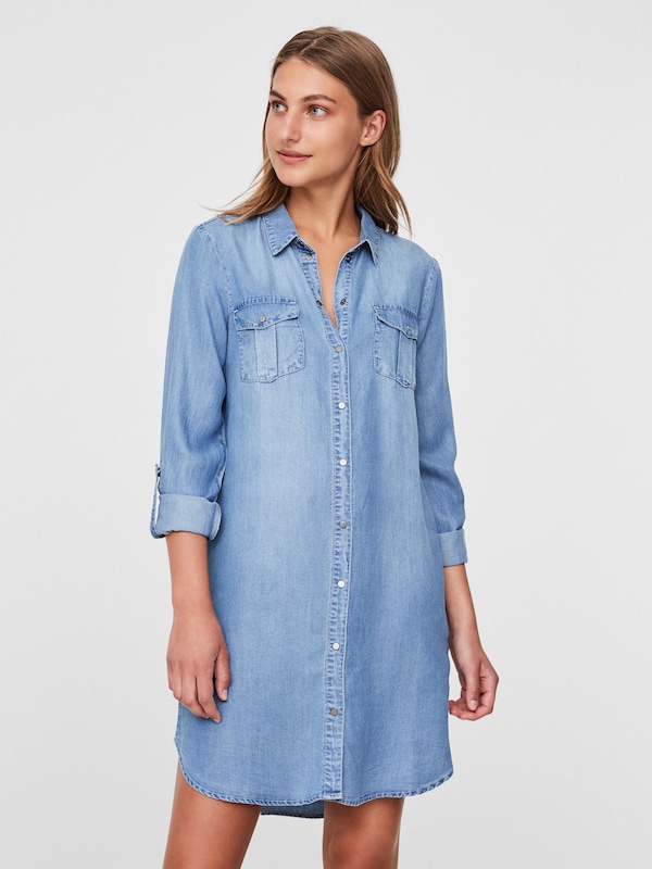 VERO MODA VERO MODA Kleid 'VMSilla' in Blue Denim Top Angebot