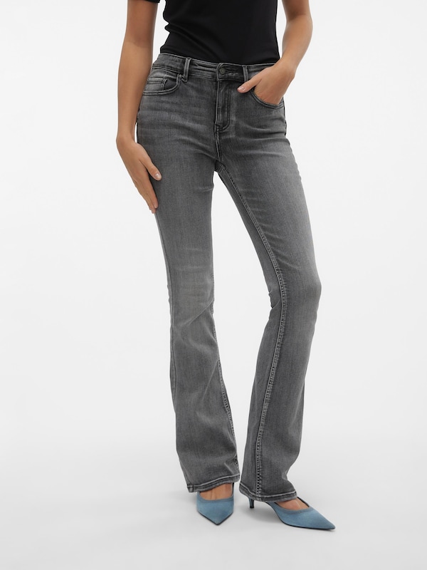 VERO MODA VERO MODA Flared Jeans 'Flash' in Grey Denim Bestseller