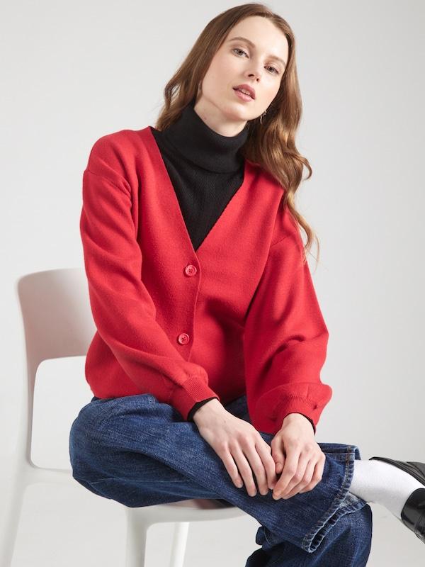 VERO MODA VERO MODA Strickjacke 'VMGold' in Rot Letzte 2 Tage