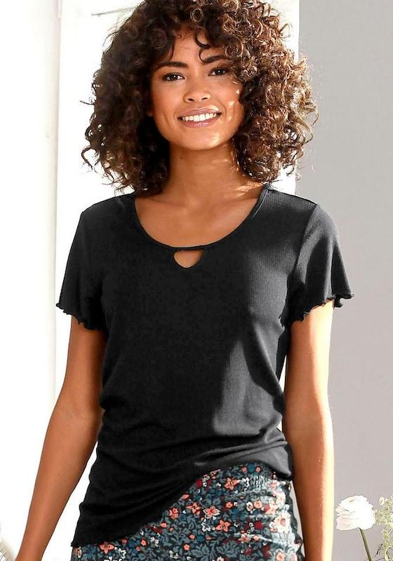 s.Oliver s.Oliver Schlafshirt in Schwarz 50% Rabatt mit kostenlosem Versand