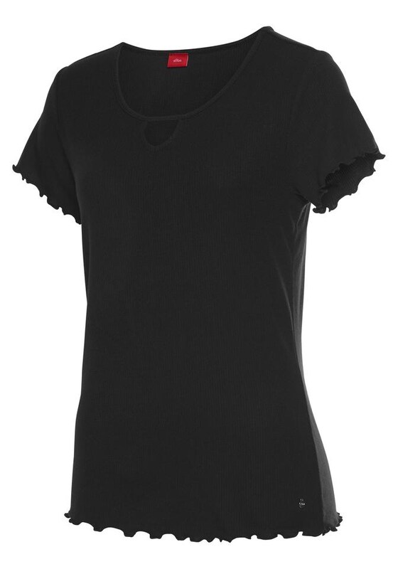 s.Oliver s.Oliver Schlafshirt in Schwarz 50% Rabatt mit kostenlosem Versand