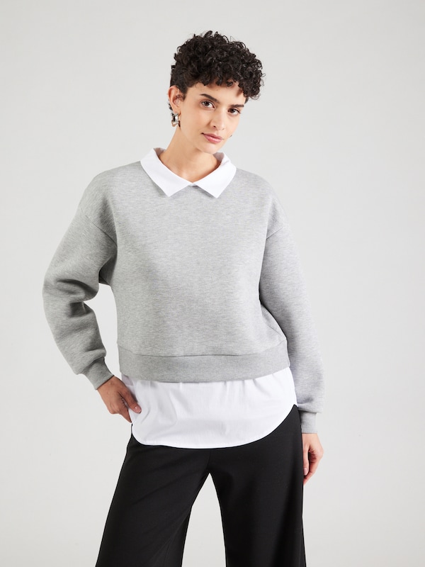ABOUT YOU ABOUT YOU Sweatshirt 'Victoria' in Graumeliert Weiß Weihnachtsangebot