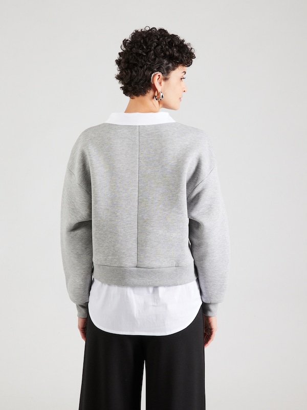 ABOUT YOU ABOUT YOU Sweatshirt 'Victoria' in Graumeliert Weiß Weihnachtsangebot