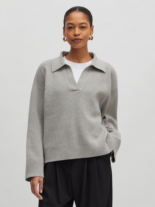 EDITED EDITED Pullover 'Taria' (GRS) in Graumeliert Online Outlet