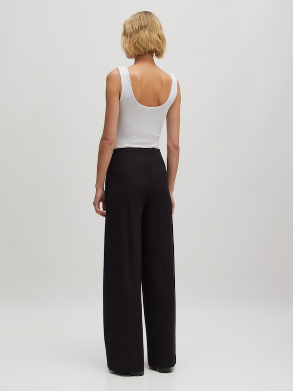 EDITED EDITED Wide Leg Hose 'Leva' in Schwarz Sonderangebote