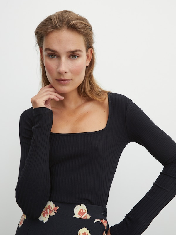 EDITED EDITED Shirt 'Valeria' in Schwarz Zeitbegrenzte Promotion