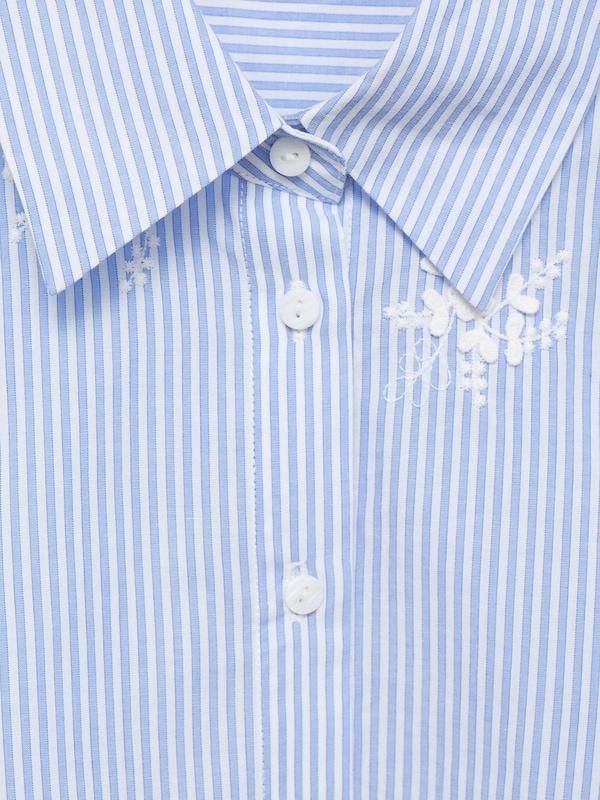 MANGO MANGO Bluse 'PALOMA' in Hellblau Sonderangebot der Fabrik