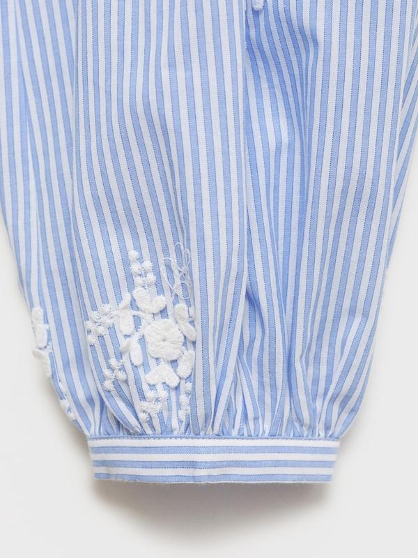 MANGO MANGO Bluse 'PALOMA' in Hellblau Sonderangebot der Fabrik