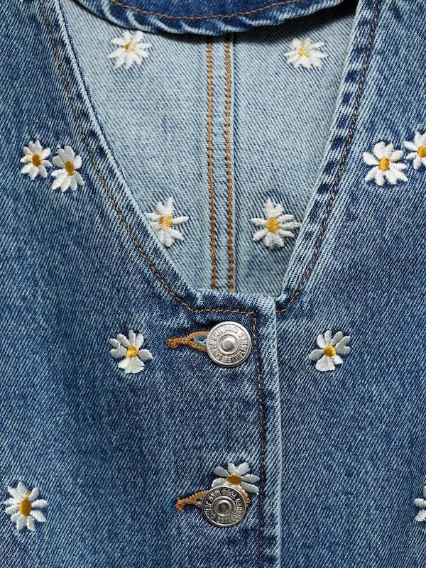 MANGO MANGO Weste 'MASSY' in Blue Denim Speichern exportieren