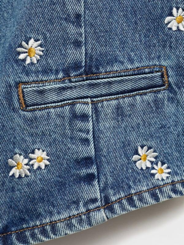 MANGO MANGO Weste 'MASSY' in Blue Denim Speichern exportieren