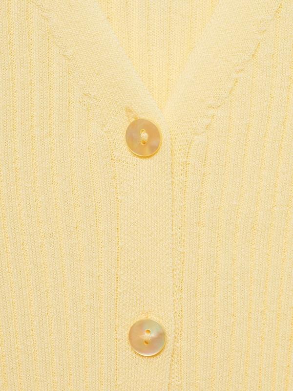 MANGO MANGO Strickjacke 'BUGAMBI' in Gelb zollfrei