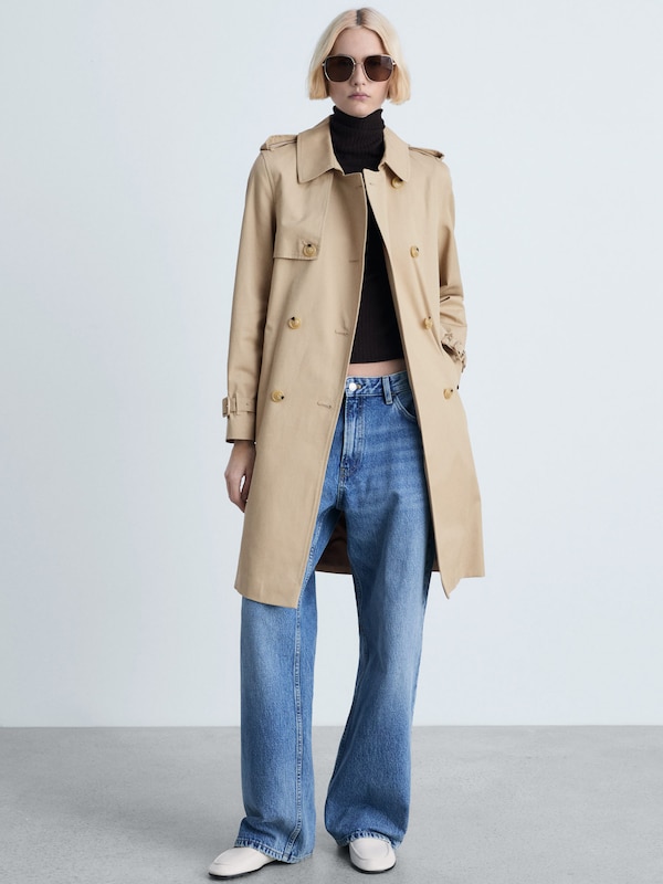 MANGO MANGO Übergangsmantel 'Polana' in Hellbeige Rabatte dieses Monats