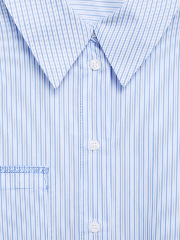 MANGO MANGO Bluse 'CUTTY' in Saphir Taubenblau Online