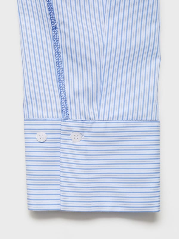 MANGO MANGO Bluse 'CUTTY' in Saphir Taubenblau Online