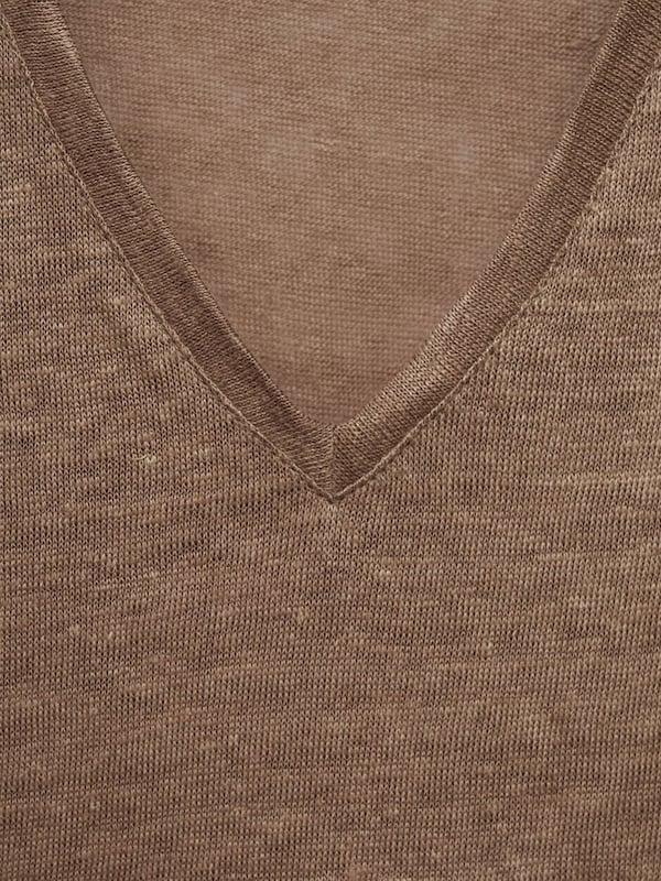 MANGO MANGO T-Shirt 'LINITO' in Braunmeliert Outlet