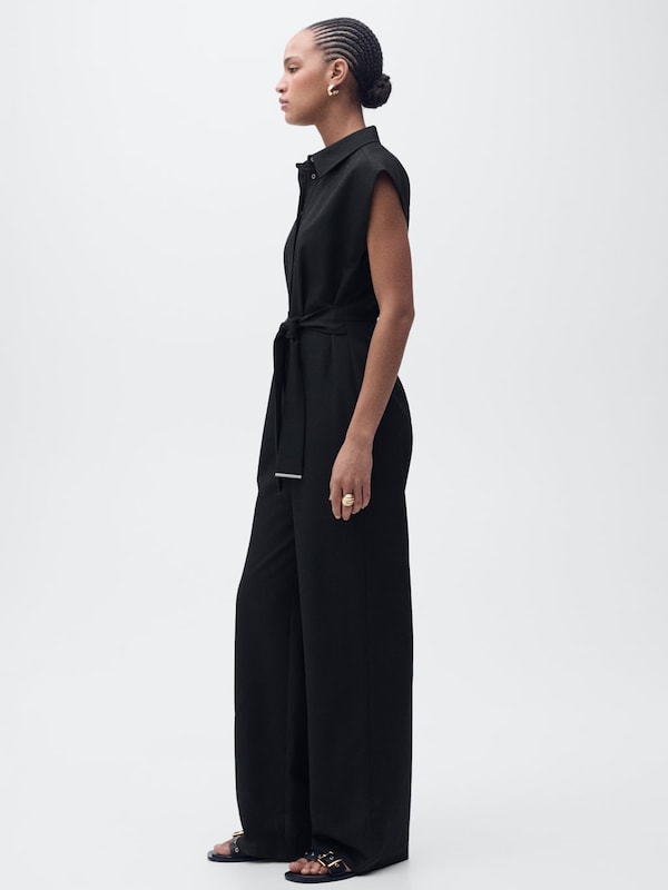 MANGO MANGO Jumpsuit 'Rondi' in Schwarz Schlussverkauf