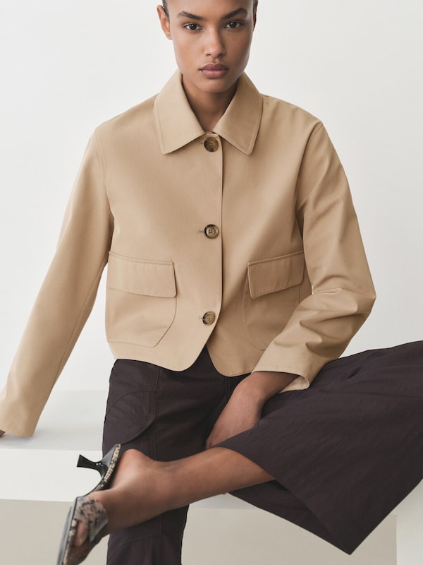 MANGO MANGO Jacke 'Newyork' in Khaki Meist gekauft