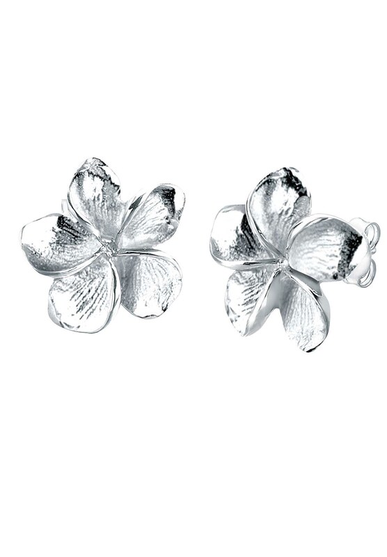 ELLI ELLI Ohrringe 'Frangipani Blüte' in Silber Limitierter Zeitrabatt