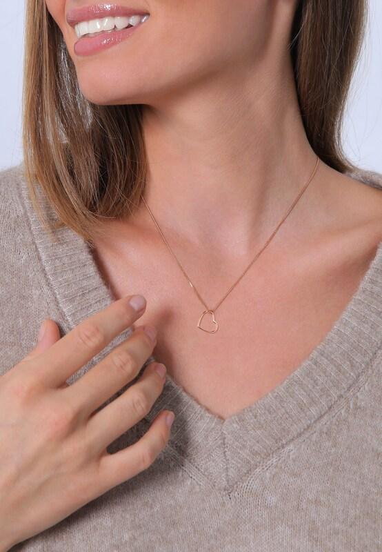 ELLI ELLI Kette 'Herz' in Rosegold Jubiläumsangebot
