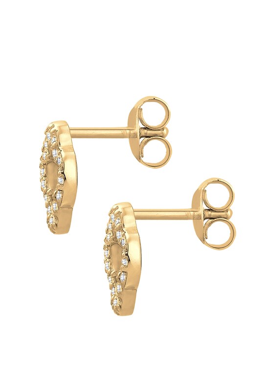 ELLI ELLI Ohrringe 'Kleeblatt' in Gold Blitzangebot