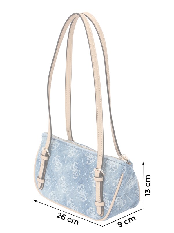 GUESS GUESS Schultertasche in Blue Denim Hellblau Kostenloser Versand international